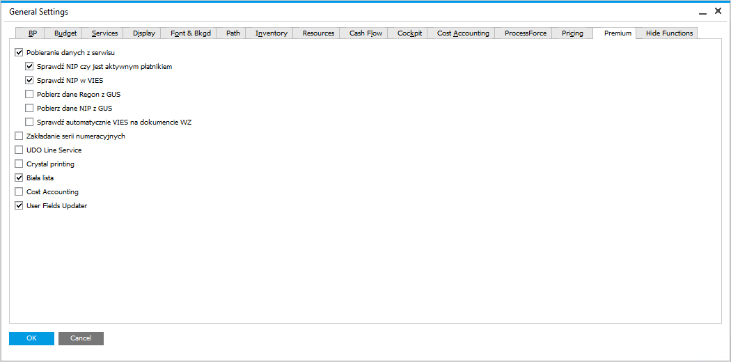 General Settings
