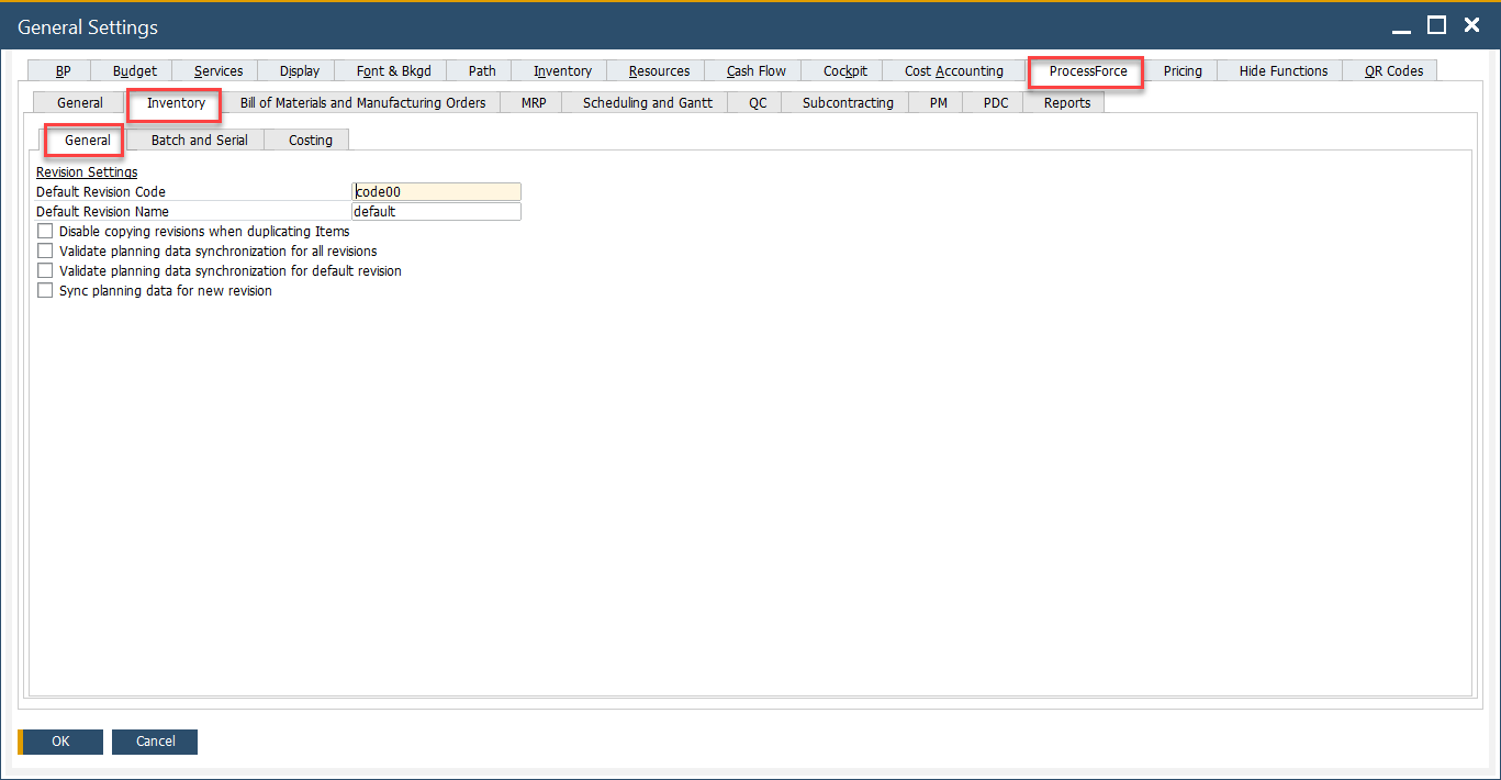 General Settings