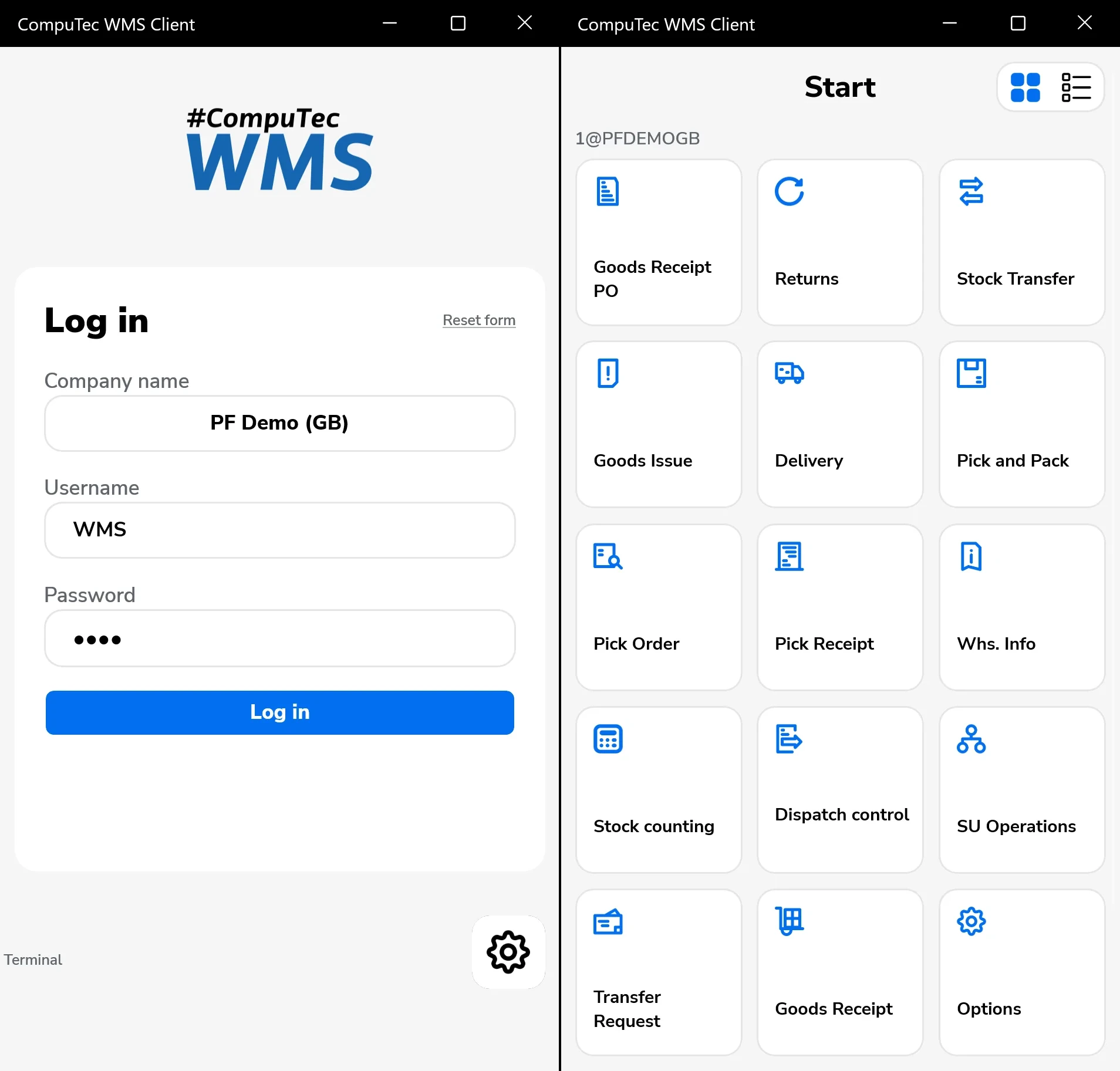 WMS Main Menu