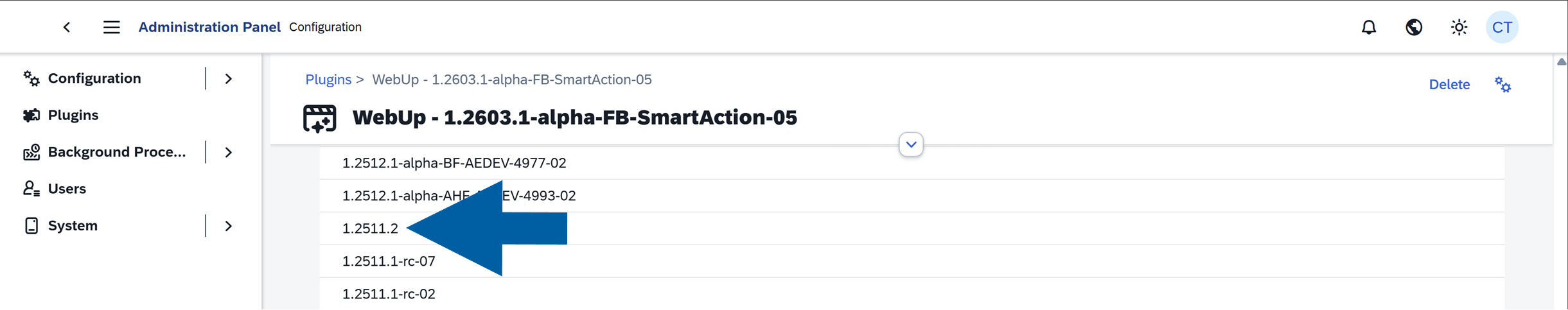 plugin other versions