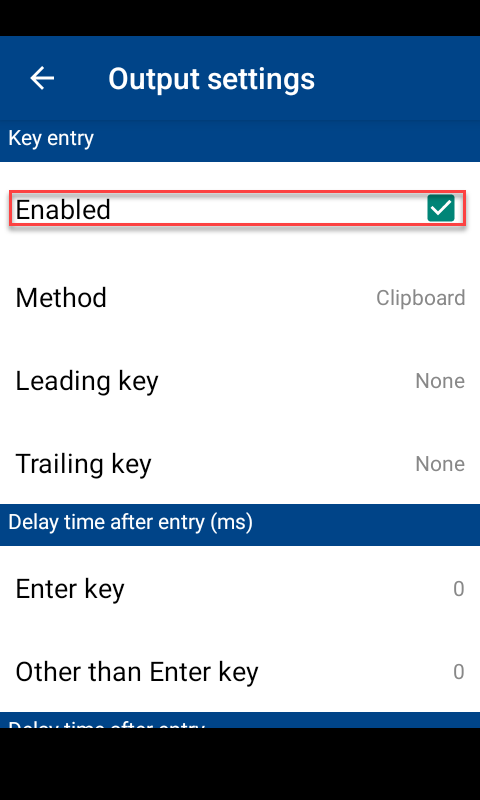 Output Settings